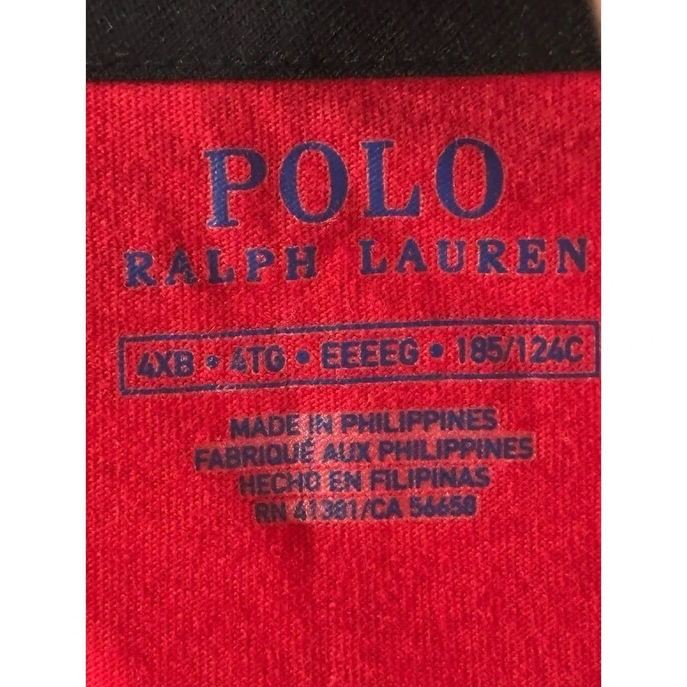Polo Ralph Lauren men's P racing 1992 shirt size 4XB Plus Size Red Long Sleeve